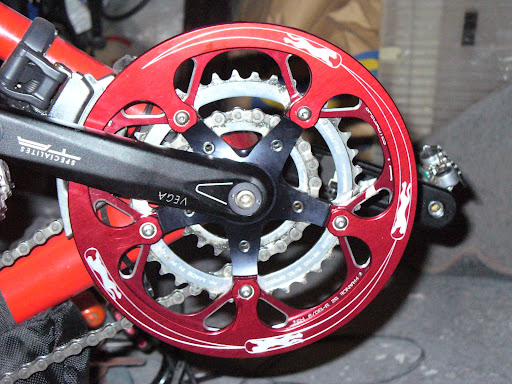 Custom Catrike chain guard in red