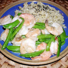 Stir-Fried Shrimp with Snow Peas and Ginger