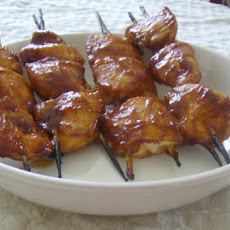 Indoor BBQ Chicken Skewers