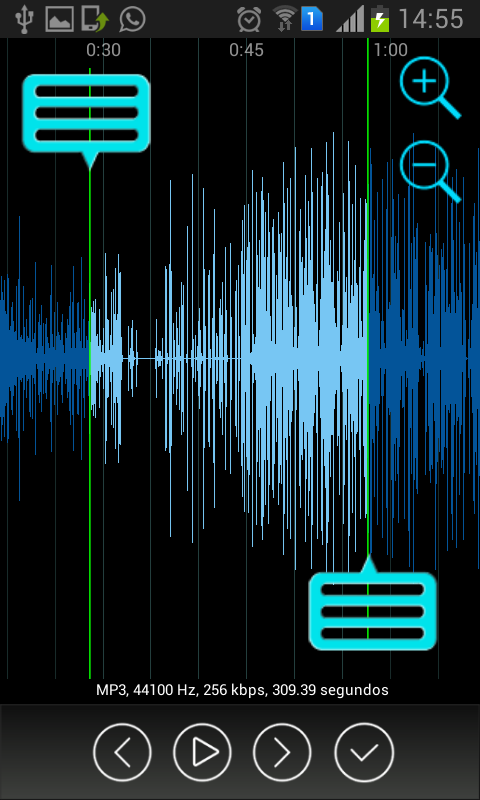 Android application MP3 Cutter screenshort