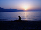 Sunset from Albania.
Me. Valona (near), July 22, 2003.
Summer Route 2003, Albania.