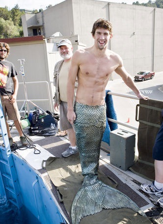 picture of michael Phelps in mermaid costume
