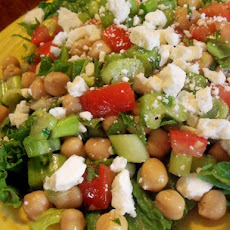 15 Minute Greek Garbanzo Bean Salad