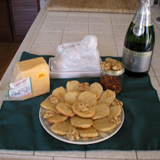 Sharp cheddar, chili flake and toasted walnut shortbread