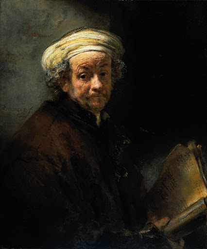 rembrandt, self-portrait as the apostle paul