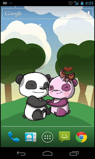 Panda Love Live Wallpaper