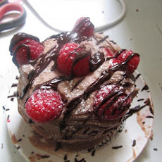 Dark Chocolate Cake With a Raspberry Filling
