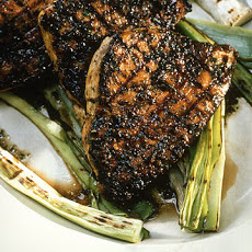 Grilled Swordfish Steaks with Olive Pesto