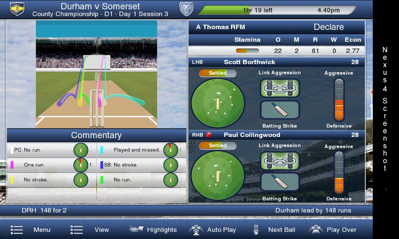 Android application Cricket Captain 2014 screenshort