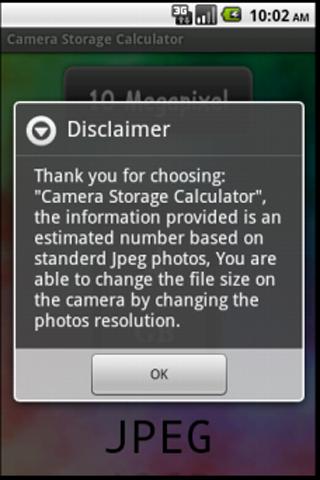 Camera Storage Calculator