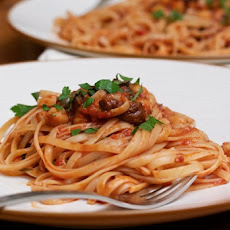 Linguine Puttanesca with Chickpeas
