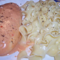 Crock Pot Chicken With Tomato Alfredo Sauce