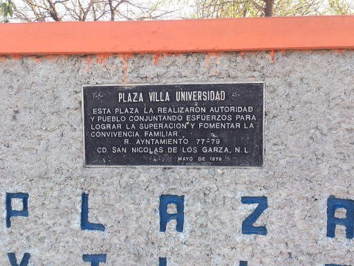 Placa Conmemorativa Plaza Villa