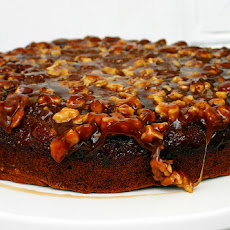 Caramel Walnut Upside-Down Banana Cake