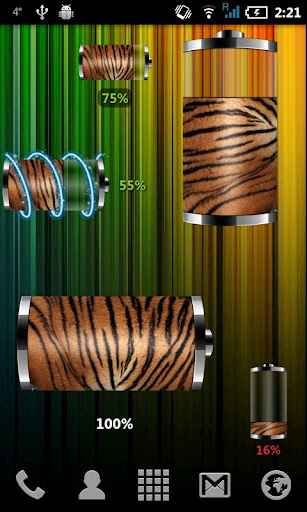 Tiger Skin: Battery Widget