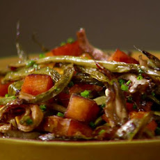 Roasted Kabocha Squash, Haricots Verts, Mushrooms and Pepitas