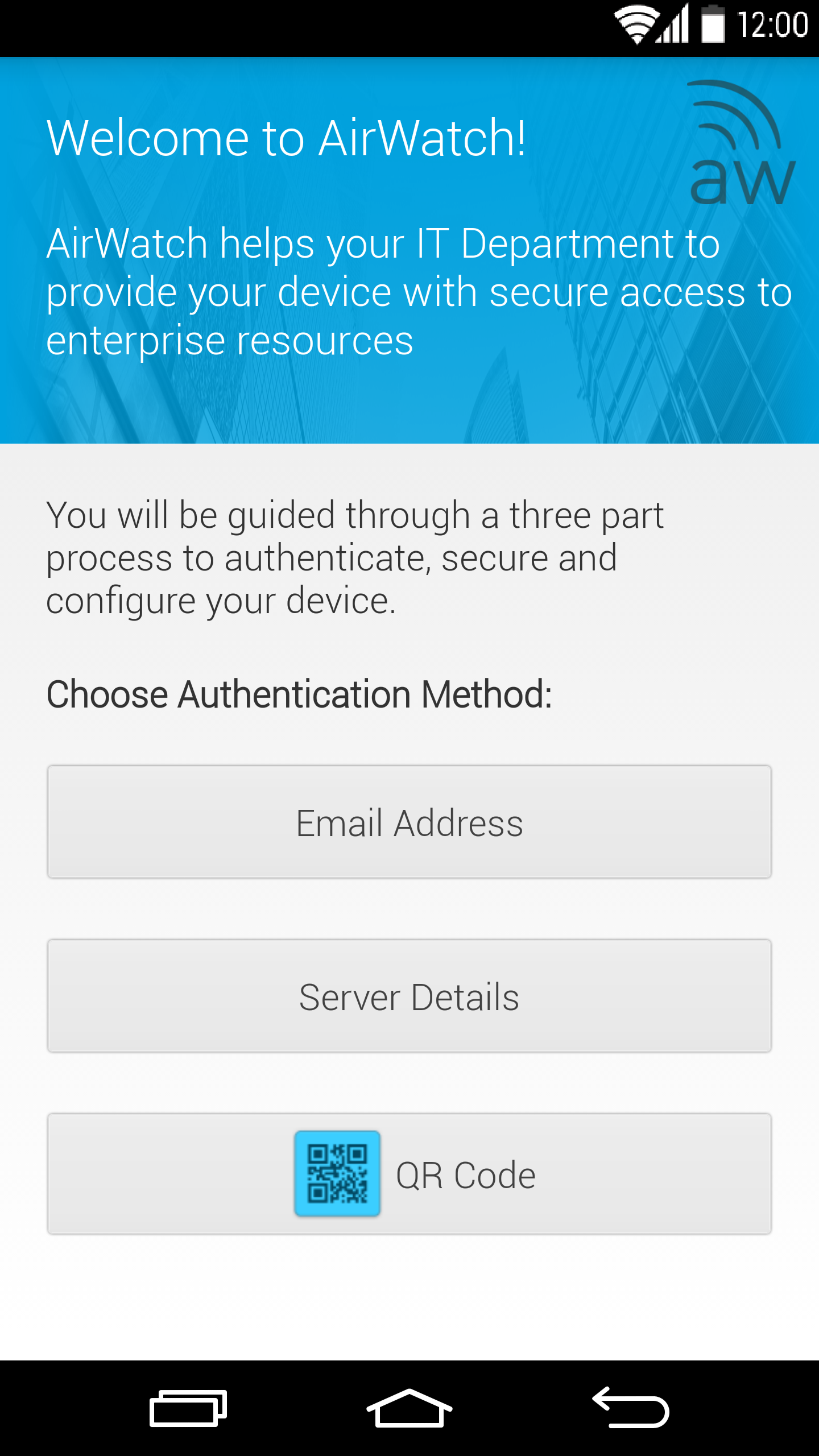 Android application Intelligent Hub screenshort
