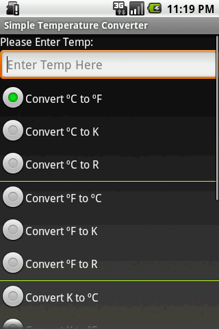 Simple Temperature Converter