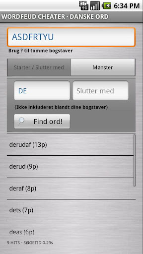 【免費解謎App】Wordfeud Cheater - Danske Ord-APP點子