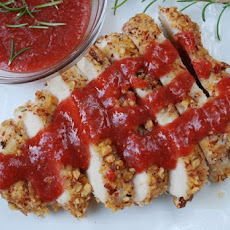 Almond Crusted Chicken with a Strawberry Balsamic Sauce