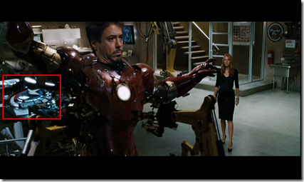 Cap shield in Iron Man copy