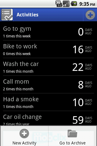 Activity Log