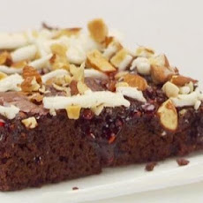 Chocolate Raspberry Bars with White Chocolate and Almonds