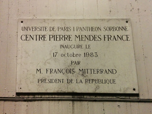 Plaque Inaugurale Du Centre PMF