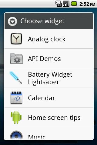 Battery Widget Lightsaber