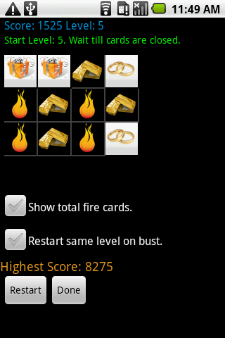 Mem Card Free Game - Skill