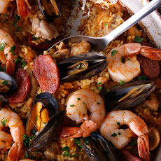 Frying Pan Paella Mixta (Paella with Seafood and Meat) Recipe