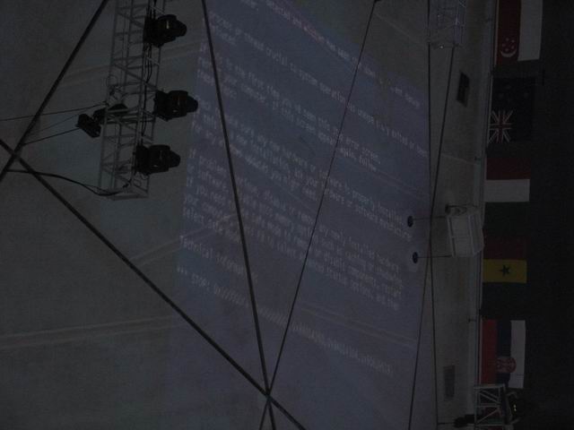 Bluescreen on the Beijing Olympic games opening ceremony