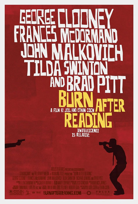 Burn after reading - theatrical poster