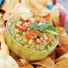 Avocado-Corn Dip with Homemade Tortilla Chips
