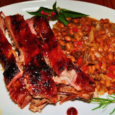 Ribs 'n' Greens With Wheat Berries