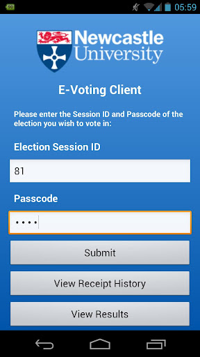 Newcastle University eVoting