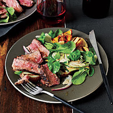 Tuscan-Style New York Strip with Arugula-Artichoke Salad