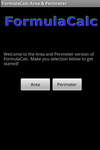 FormulaCalc-Area and Perimeter