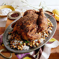 Coriander and Sumac Roast Chicken with Chickpeas and Hazelnuts