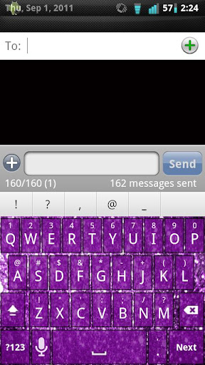 Purple Glitter Keyboard Skin