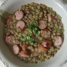 Sausage and Lentils