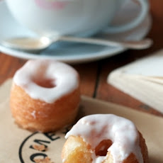 Cronuts with vanilla pastry cream and orange blossom glaze