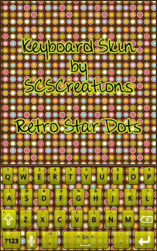 【免費個人化App】KB SKIN - Retro Star Dots-APP點子