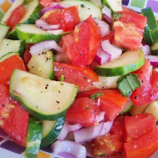 Tomato, Cucumber and Red Onion Salad