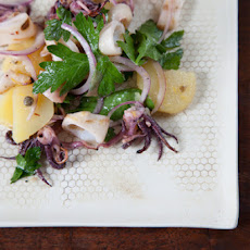 Grilled Squid Salad with Lemon, Capers, and Parsley