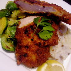 Pan-Fried Chicken Cutlets With Cool Fennel Salad