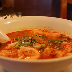 Seared Scallop Thai Noodle Soup