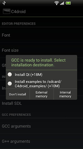 Screenshot #1 of GCC plugin for C4droid / Android