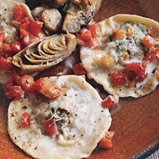 Artichoke Ravioli with Tomatoes