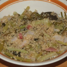 Quinoa With Gooseberry, Rhubarb, Fennel and Turnip